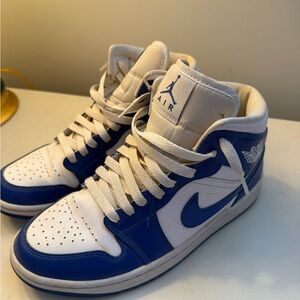 Jordan White and Blue Sneakers - SELLING TO BEST OFFER
